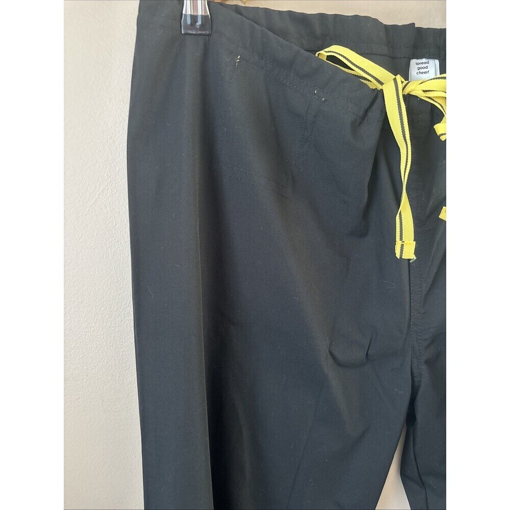 WonderWink 5006 Origin Unisex Scrub Pants M Black Drawstring Medical NWT - Picture 2 of 7